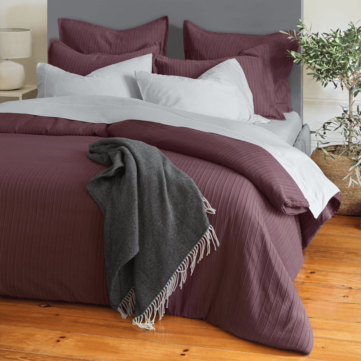Wool Fringe Throw
