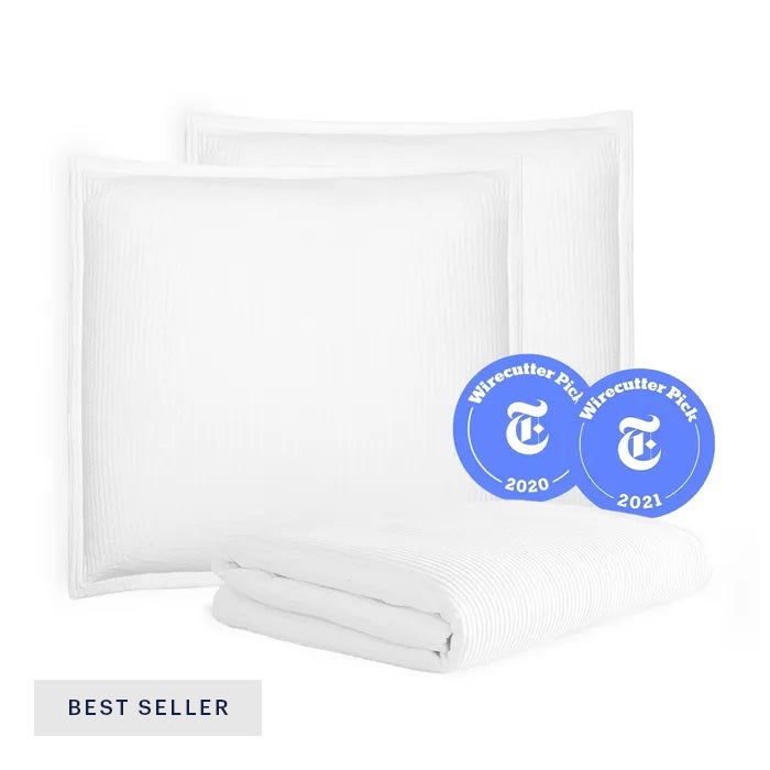 Textured Cotton Coverlet & Shams Set