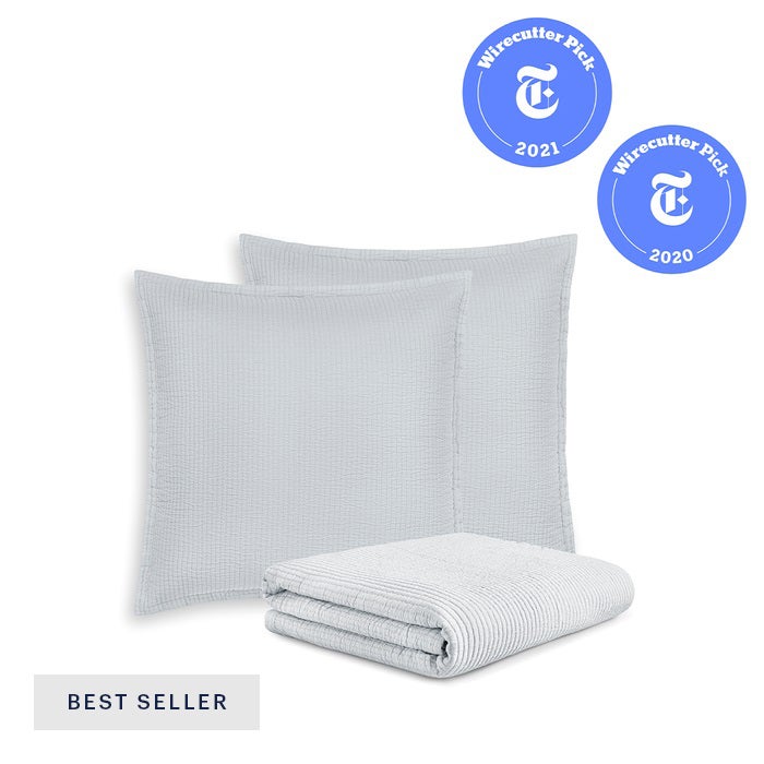 Textured Cotton Coverlet & Shams Set