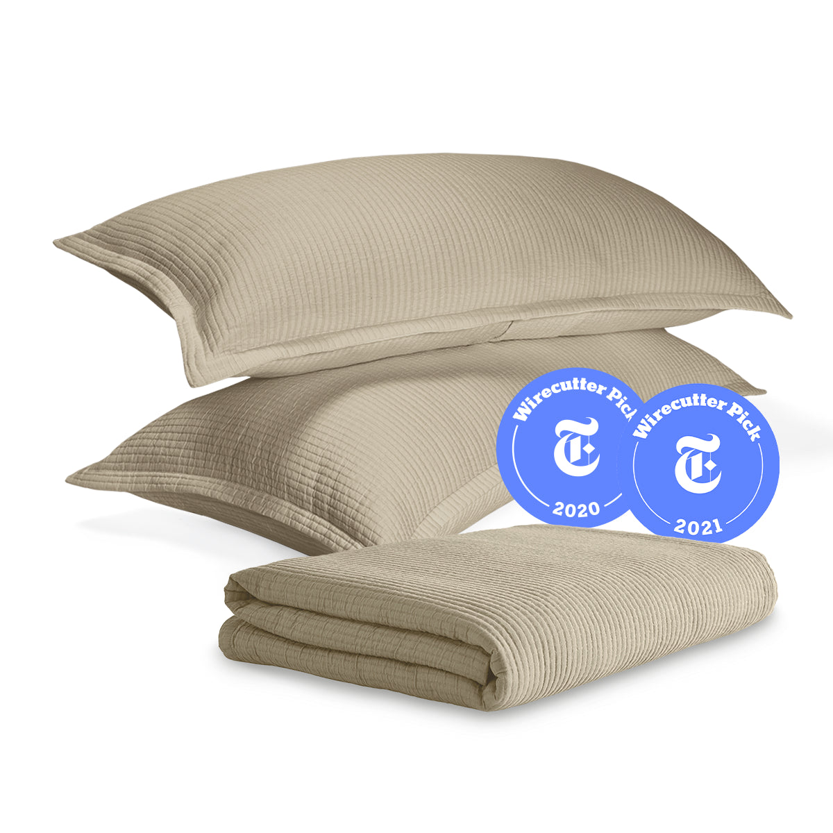 Textured Cotton Coverlet & Shams Set