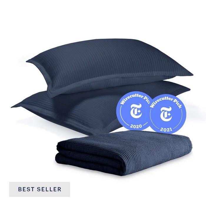 Textured Cotton Coverlet & Shams Set