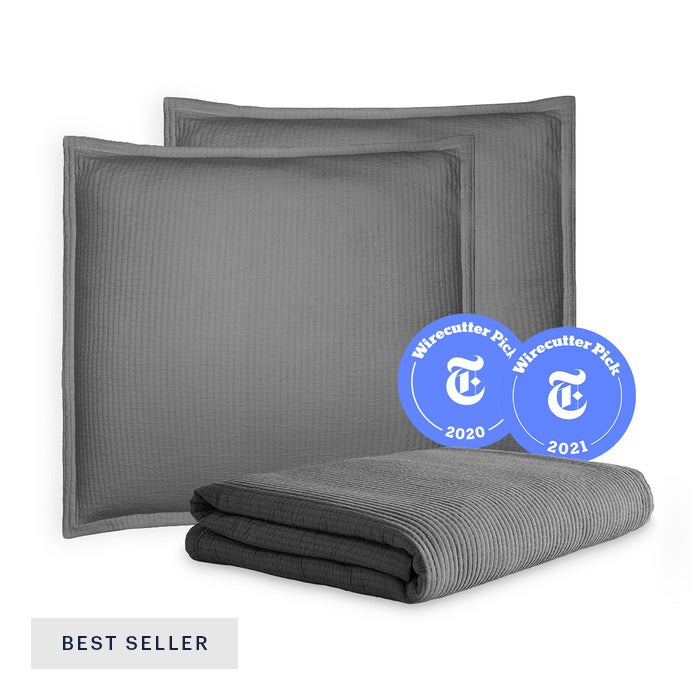 Textured Cotton Coverlet & Shams Set