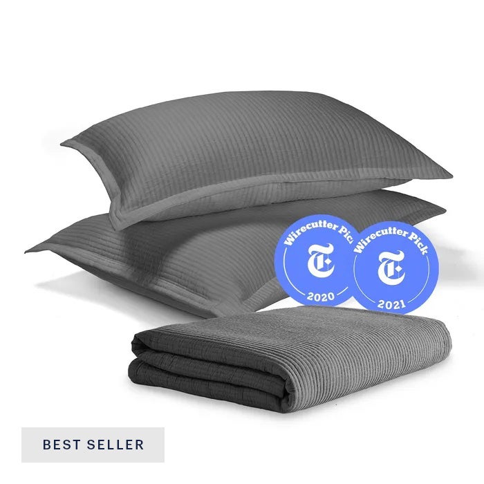 Textured Cotton Coverlet & Shams Set