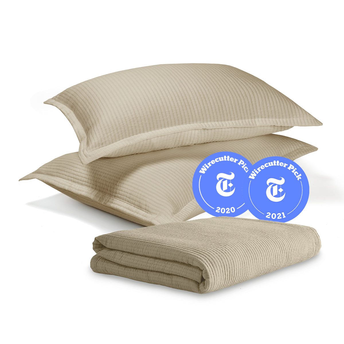 Textured Cotton Coverlet & Shams Set