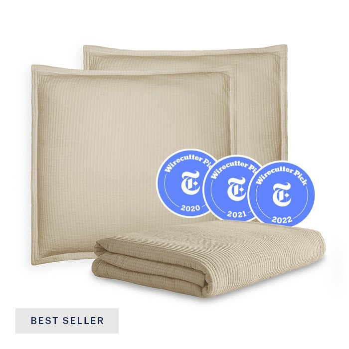 Textured Cotton Coverlet & Shams Set