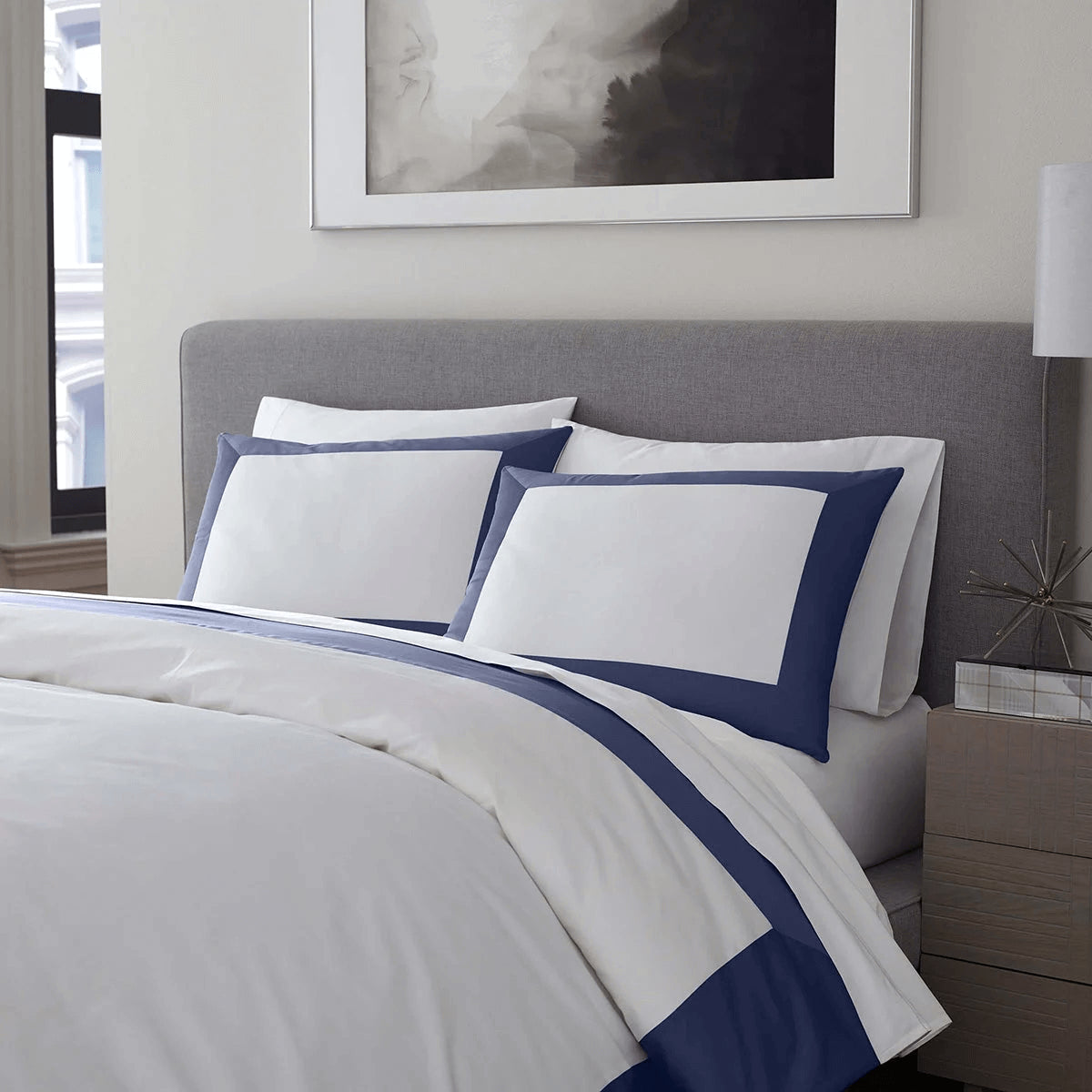 Reversible Color Block Sateen Duvet Cover &amp; Shams Set