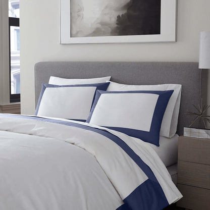 Reversible Color Block Sateen Duvet Cover &amp; Shams Set
