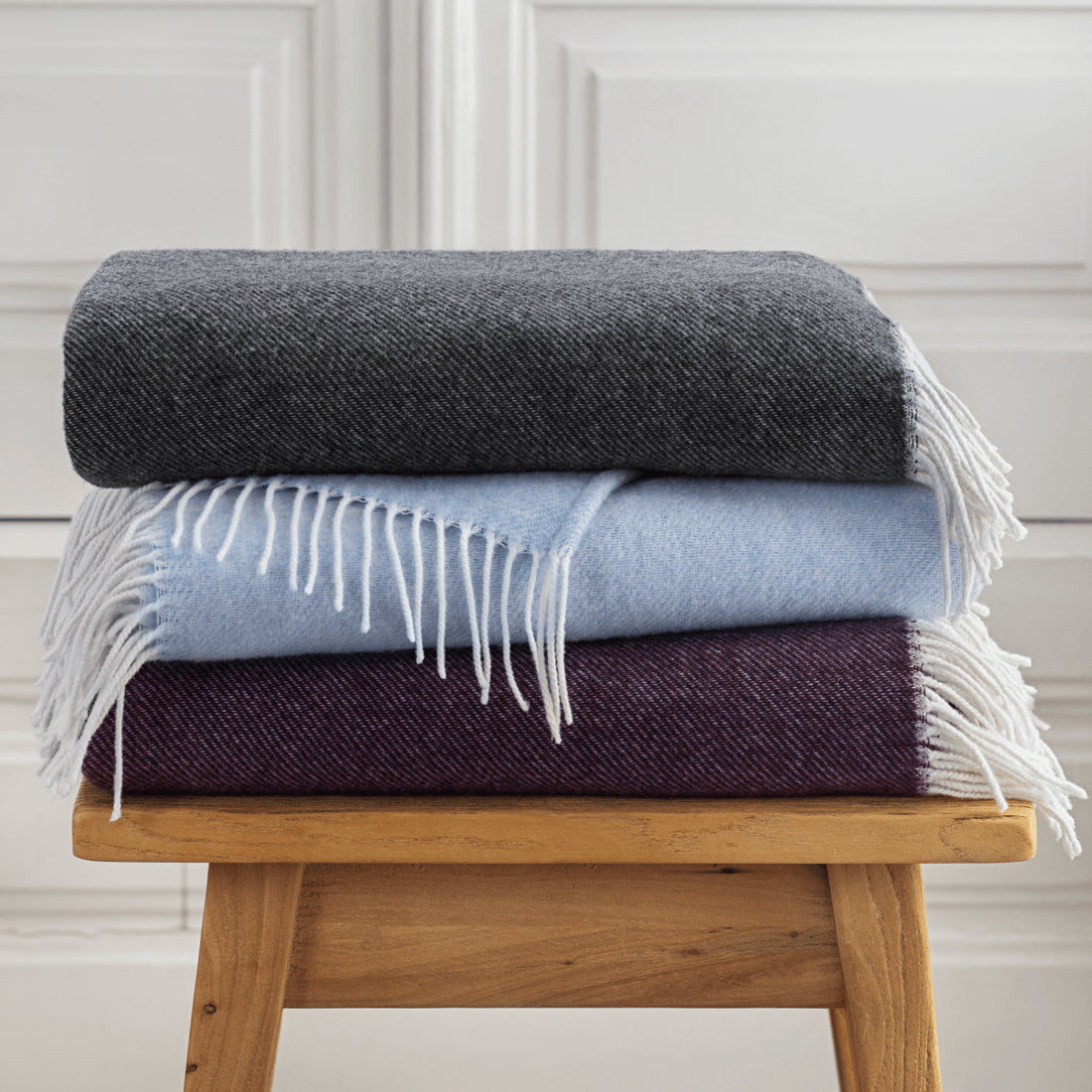Wool Fringe Throw
