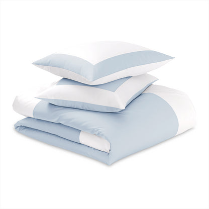 Reversible Color Block Sateen Duvet Cover &amp; Shams Set