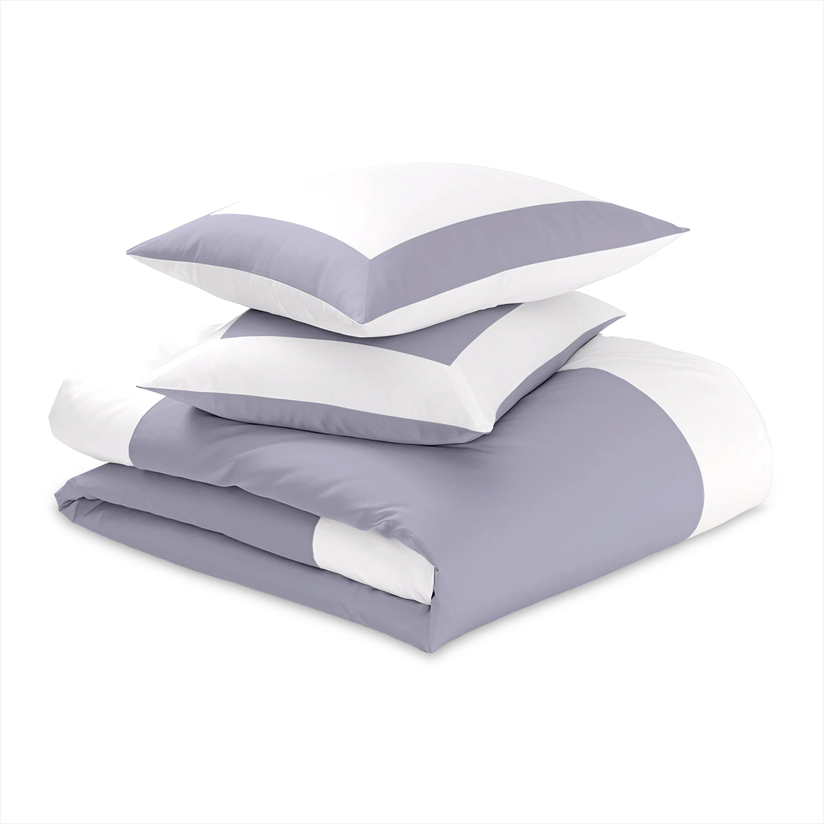 Reversible Color Block Sateen Duvet Cover &amp; Shams Set