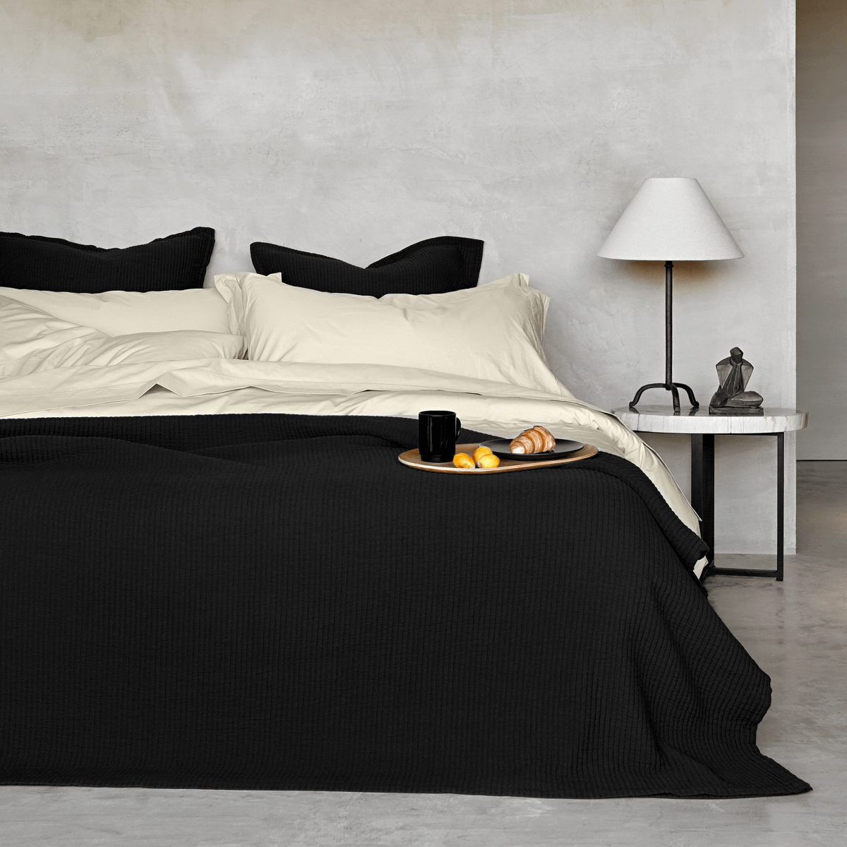 Textured Cotton Coverlet