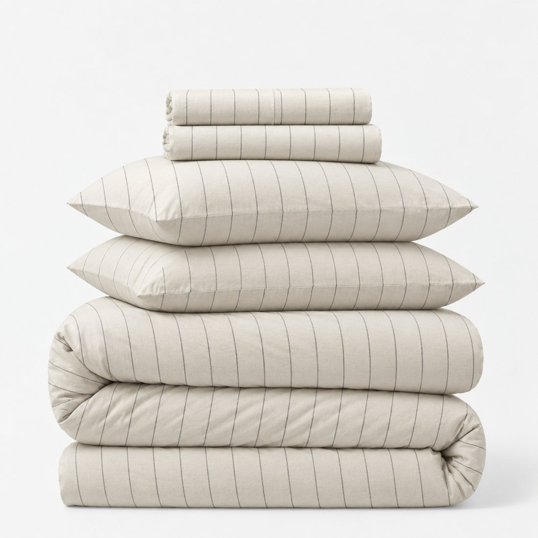 Brushed Cotton 5-Piece Sheet &amp; Duvet Cover Set