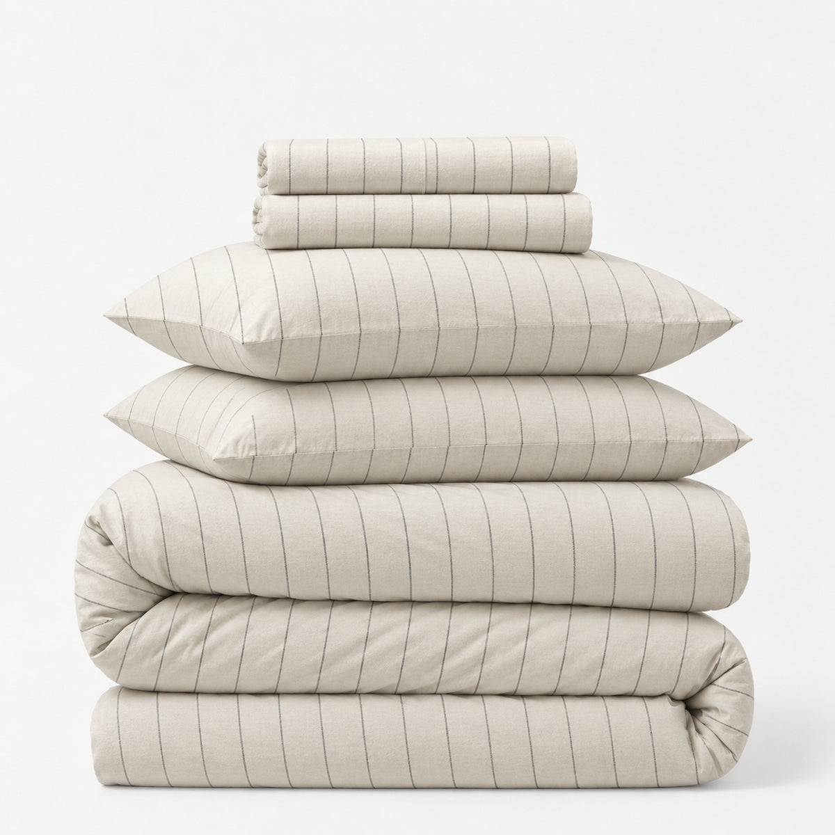 Brushed Cotton 5-Piece Sheet &amp; Duvet Cover Set
