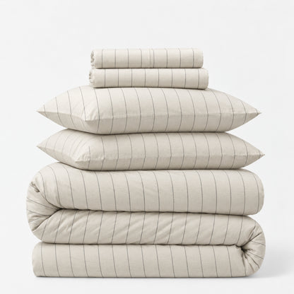 Brushed Cotton 5-Piece Sheet &amp; Duvet Cover Set