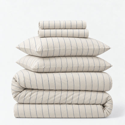 Brushed Cotton 5-Piece Sheet &amp; Duvet Cover Set
