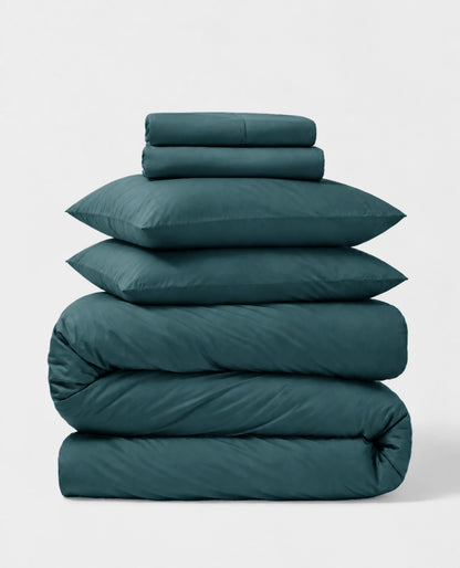 Percale 5-Piece Sheet &amp; Duvet Cover Set