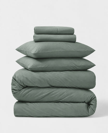 Percale 5-Piece Sheet &amp; Duvet Cover Set