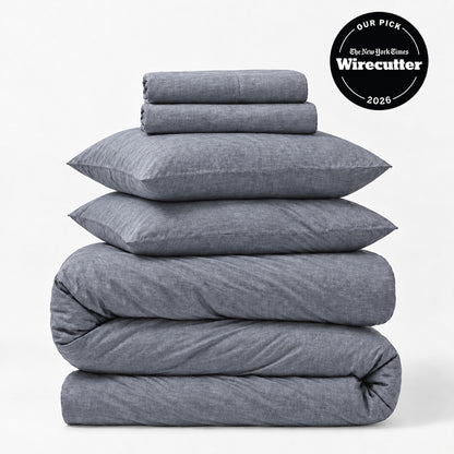 Linen 5-Piece Sheet &amp; Duvet Cover Set