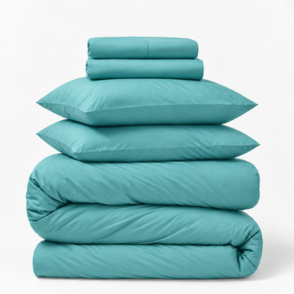 Percale 5-Piece Sheet &amp; Duvet Cover Set