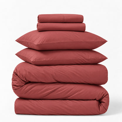 Percale 5-Piece Sheet &amp; Duvet Cover Set