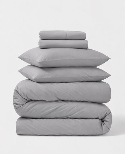 Percale 5-Piece Sheet &amp; Duvet Cover Set