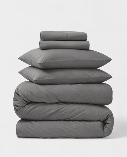 Percale 5-Piece Sheet &amp; Duvet Cover Set