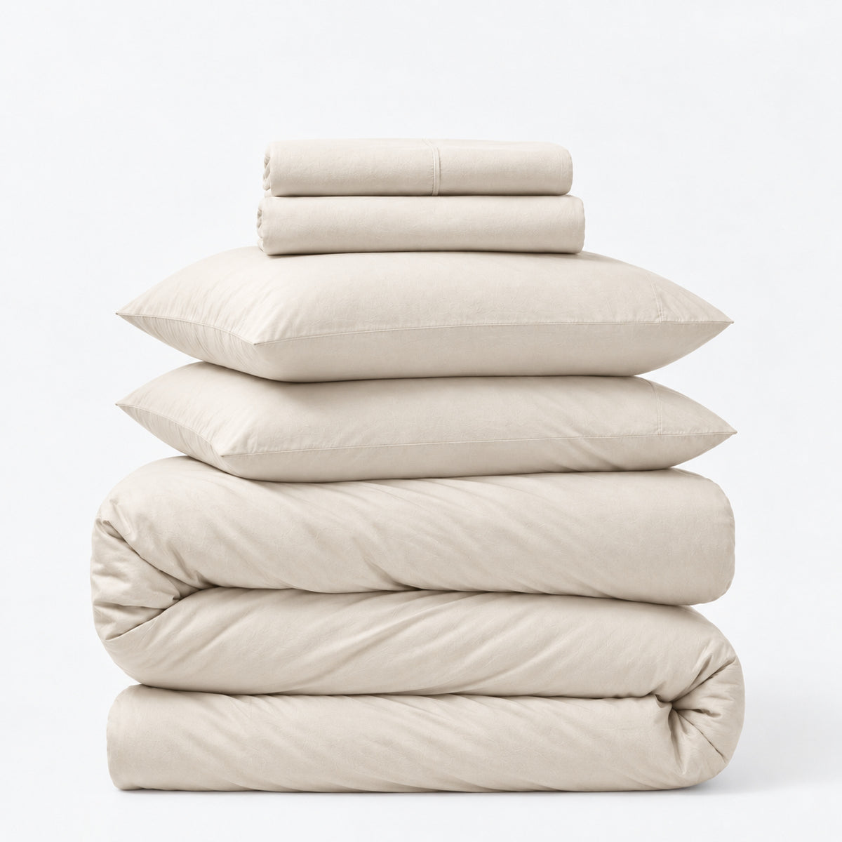 Cotton Cashmere 5-Piece Sheet &amp; Duvet Cover Set