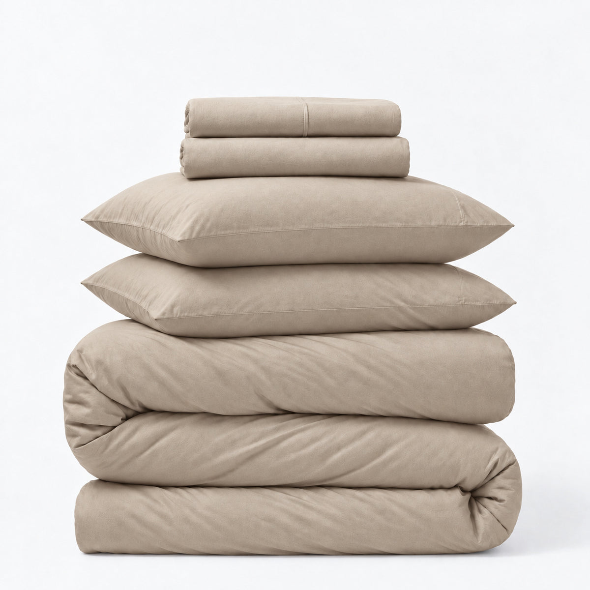 Cotton Cashmere 5-Piece Sheet &amp; Duvet Cover Set