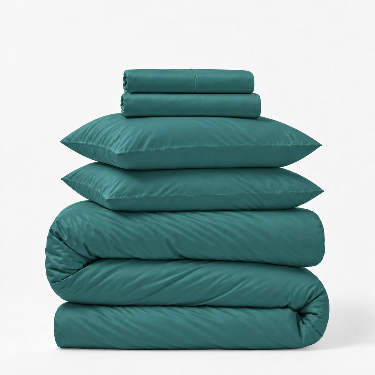 Sateen 5-Piece Sheet &amp; Duvet Cover Set