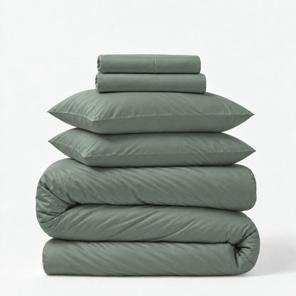 Sateen 5-Piece Sheet &amp; Duvet Cover Set