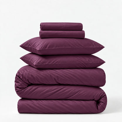 Sateen 5-Piece Sheet &amp; Duvet Cover Set