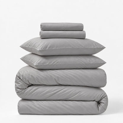 Sateen 5-Piece Sheet &amp; Duvet Cover Set