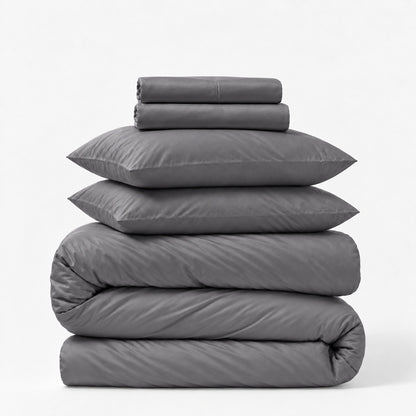 Sateen 5-Piece Sheet &amp; Duvet Cover Set