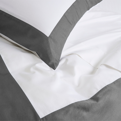 Reversible Color Block Sateen Duvet Cover &amp; Shams Set