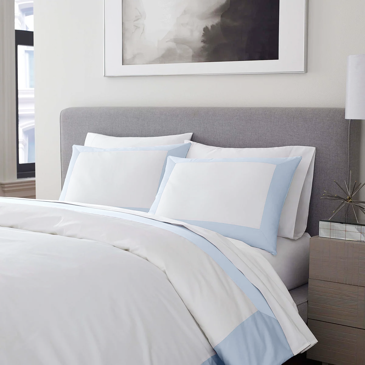 Reversible Color Block Sateen Duvet Cover &amp; Shams Set