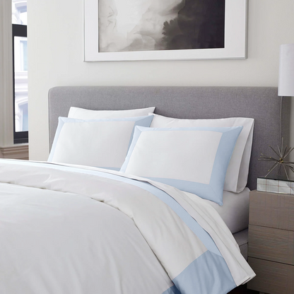 Reversible Color Block Sateen Duvet Cover &amp; Shams Set