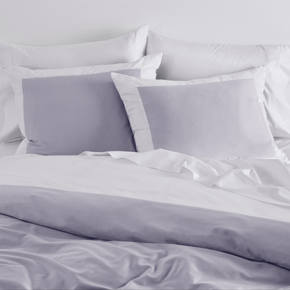 Reversible Color Block Sateen Duvet Cover &amp; Shams Set