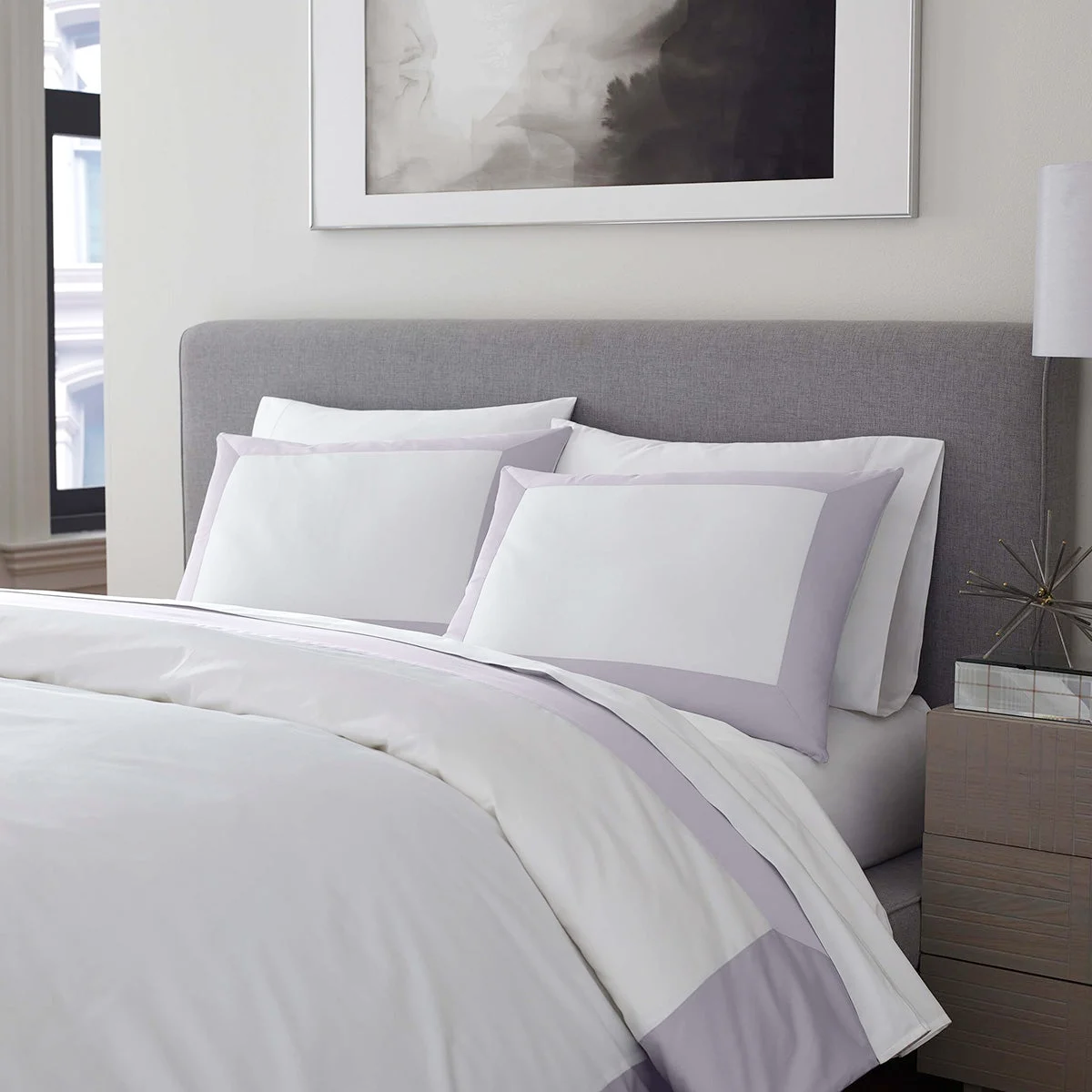 Reversible Color Block Sateen Duvet Cover &amp; Shams Set