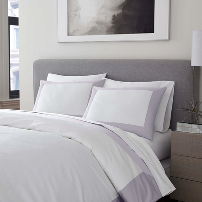 Reversible Color Block Sateen Duvet Cover &amp; Shams Set